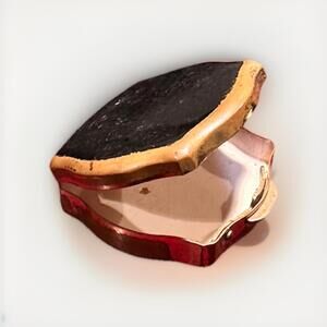 Vintage Stratton ~ Gold Metal ~ Pill Box Made In England